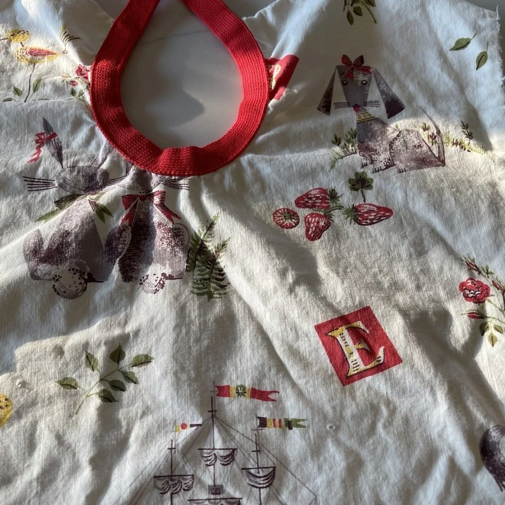 Bib Apron Smock Handmade Child's Baby Cotton Vintage